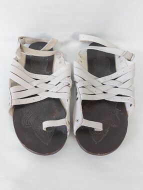 Free People Boho Festival Strappy Ankle Strap Gladiator Toe Ring Sandals 38 EU